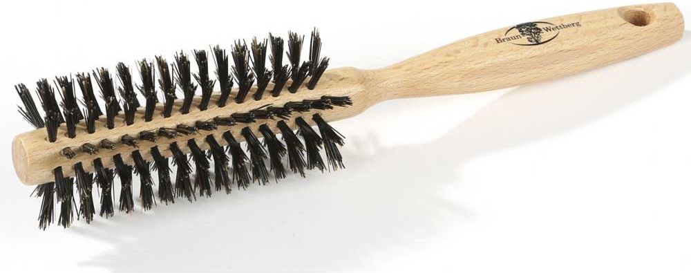 Thumbnail - Braun & Wettberg 100% Wildschweinborsten-Rundbürste