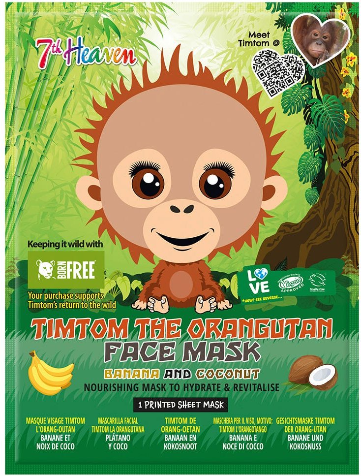 7th Heaven Animal Orangutan Face Maske 27g