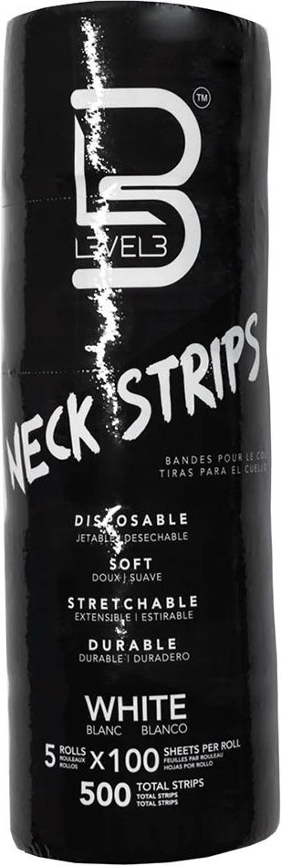 Level3 Neck Strips Black 5 Rollen mit 100 Streifen