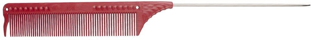 JRL Professional Pin Tail Comb 8.8" red