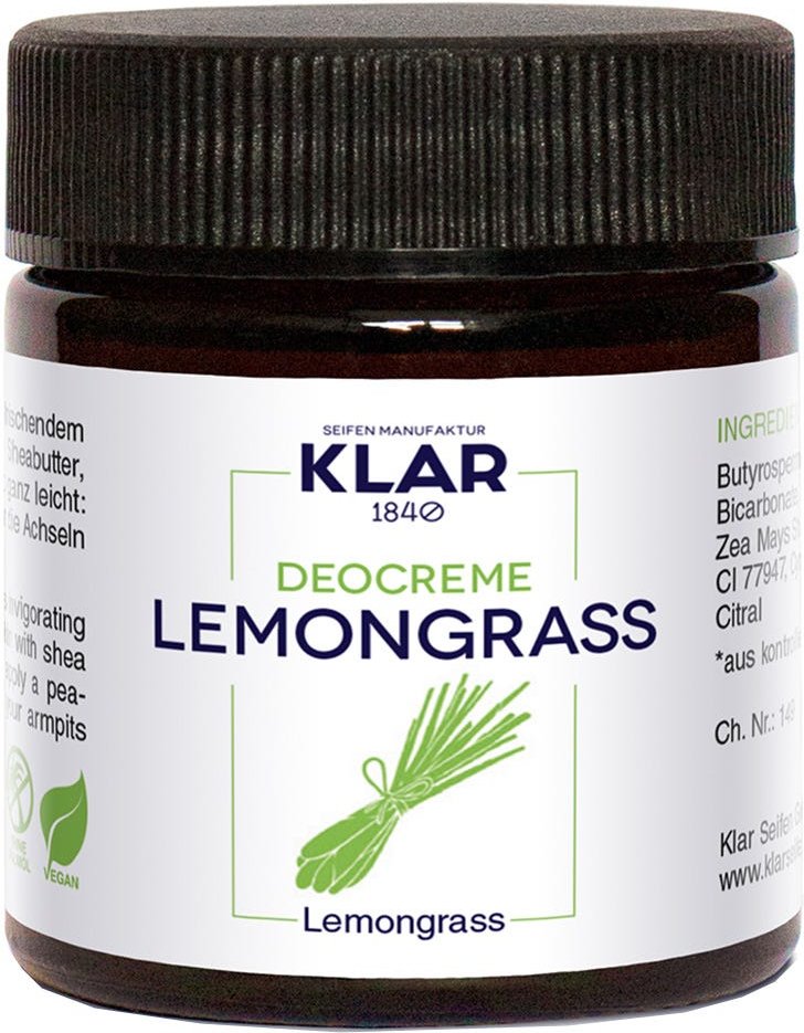 Klar's Deocreme Lemongrass 30 ml