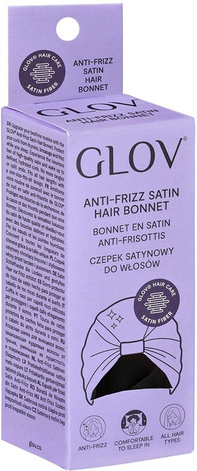 GLOV Anti-Frizz Satin Hair Bonnet - Black