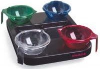 Efalock Färbetablett schwarz mit 4 farbigen Schale