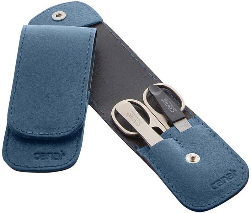 Canal Stecketui mit Druckknopf blau 3-teilig