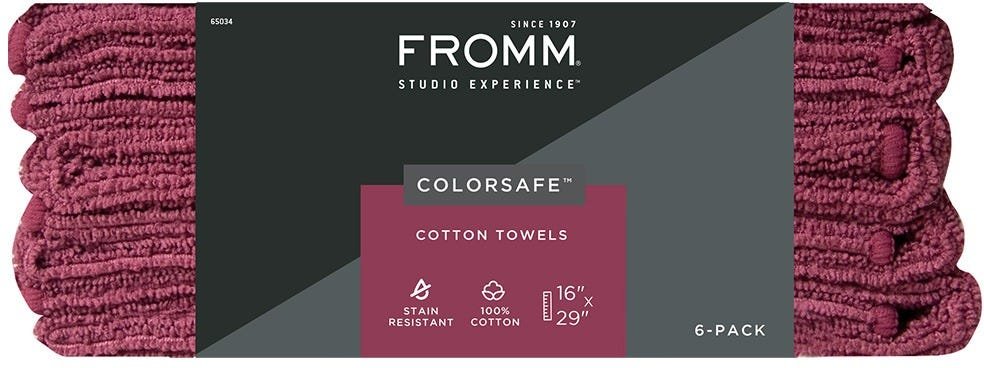 FROMM Farbsicheres Handtuch Cranberry 6 Stück
