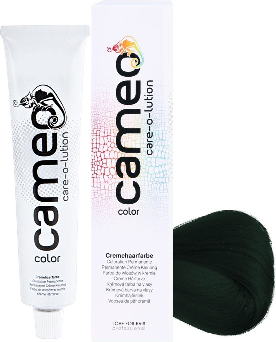 LOVE FOR HAIR Professional cameo color care-o-lution 0/28 grün 60 ml