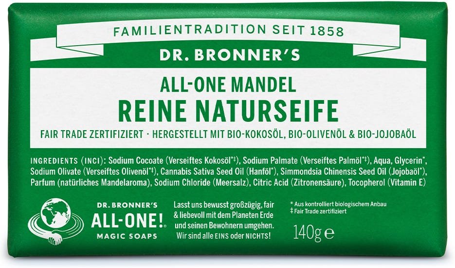 Dr. Bronner's Reine Naturseife Mandel 140 g