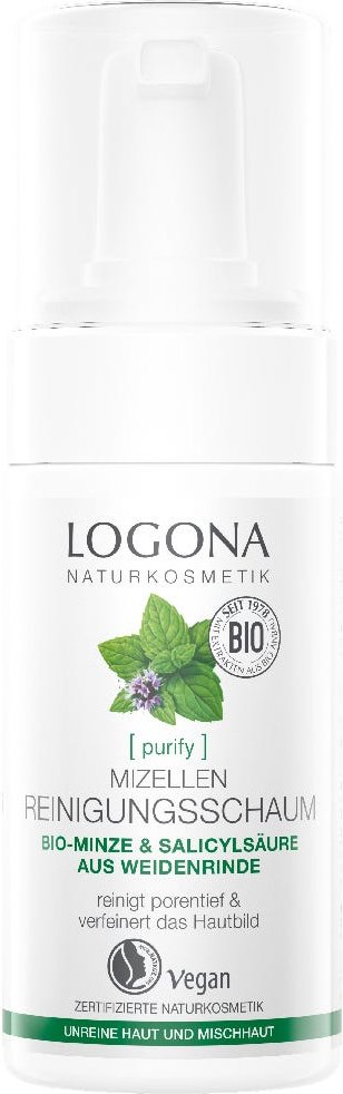 Thumbnail - LOGONA Mizellen Reinigungsschaum Bio-Minze & Salicylsäure 100 ml