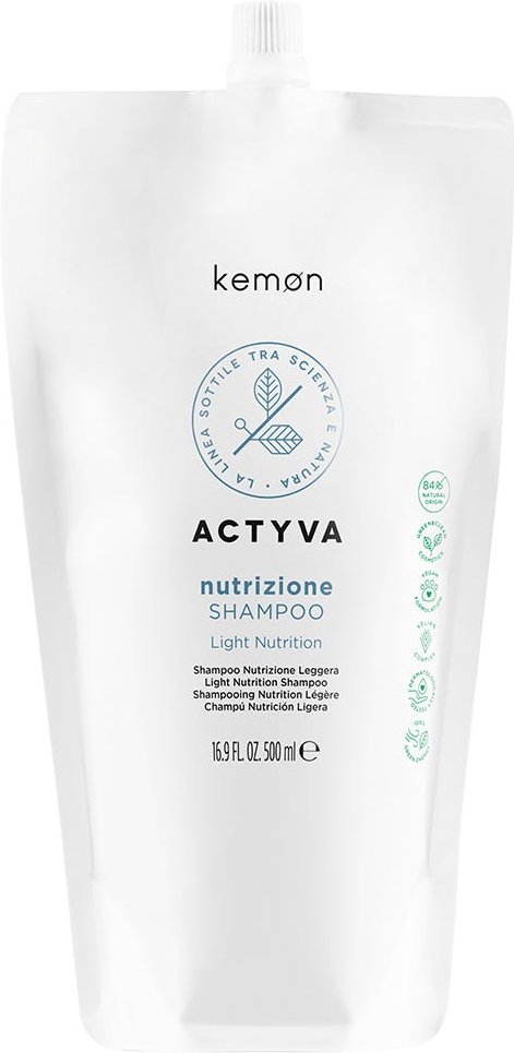 kemon Actyva Nutrizione Shampoo Pouch Bag 500 ml