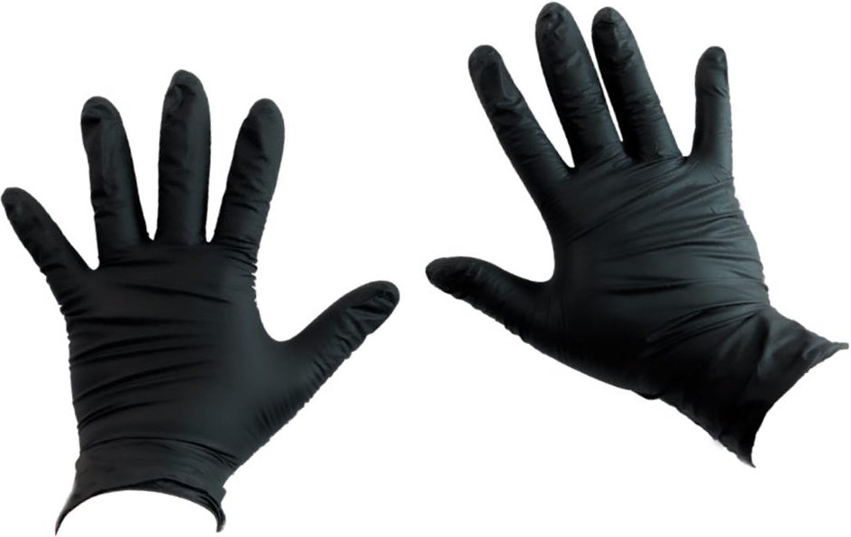 Efalock Emotion Vinyl Handschuhe Schwarz L 100 Stück