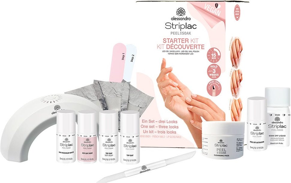 alessandro Striplac Peel or Soak Natural Nails Starter Kit