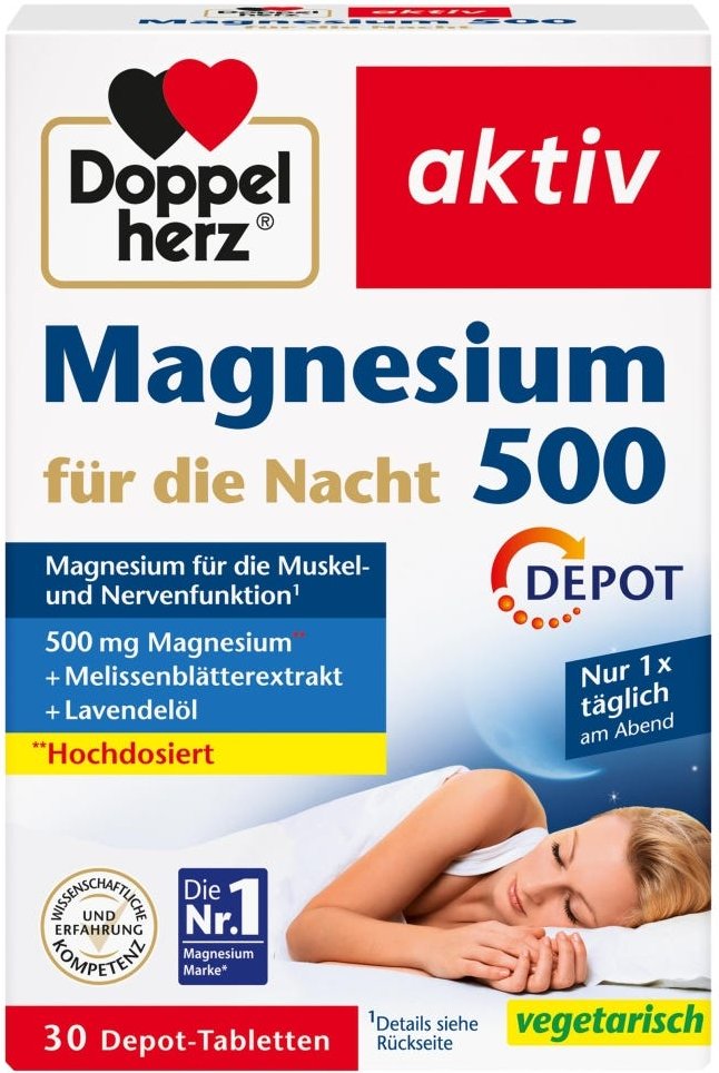 Doppelherz Magnesium 500 für die Nacht 30 Stück