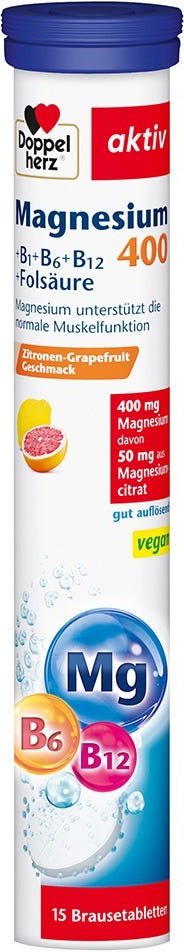 Doppelherz Magnesium 400 + B-Vitamine Brausetabletten