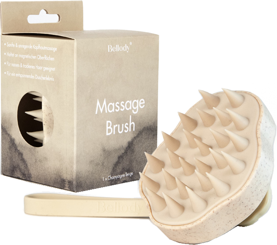 Bellody Kopfmassagebürste Champagne Beige