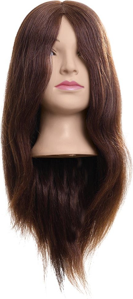 Efalock Übungskopf Lina Naturhaar-Mix braun 50 cm