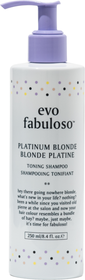 evo Fabuloso Platinum Blonde Toning Shampoo 250 ml