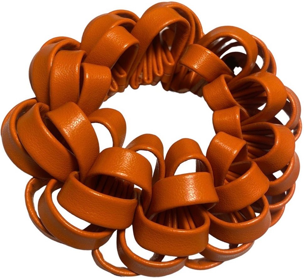 Cléoe Braided Scrunchie Pumpkin Orange
