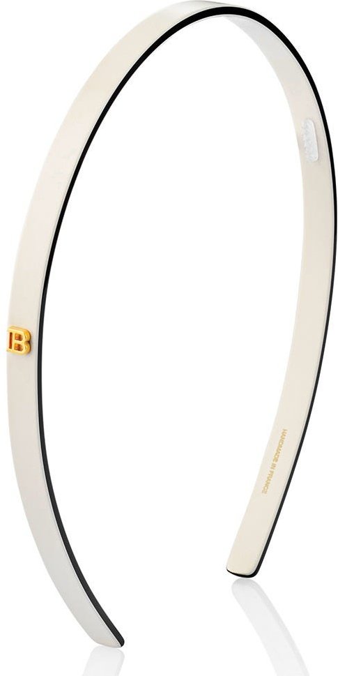Balmain Cellulose Acetate Headband Small White/Black
