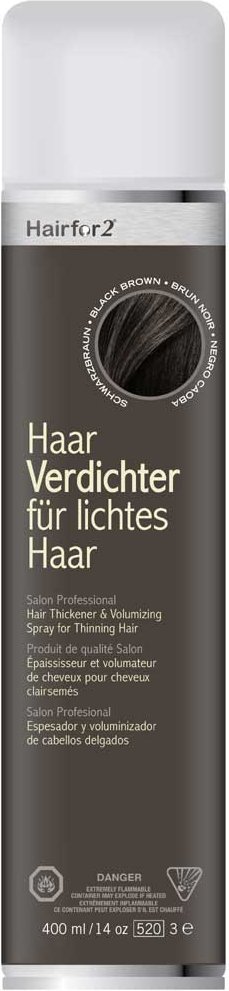 Hairfor2 Haarauffüller Schwarzbraun 400 ml