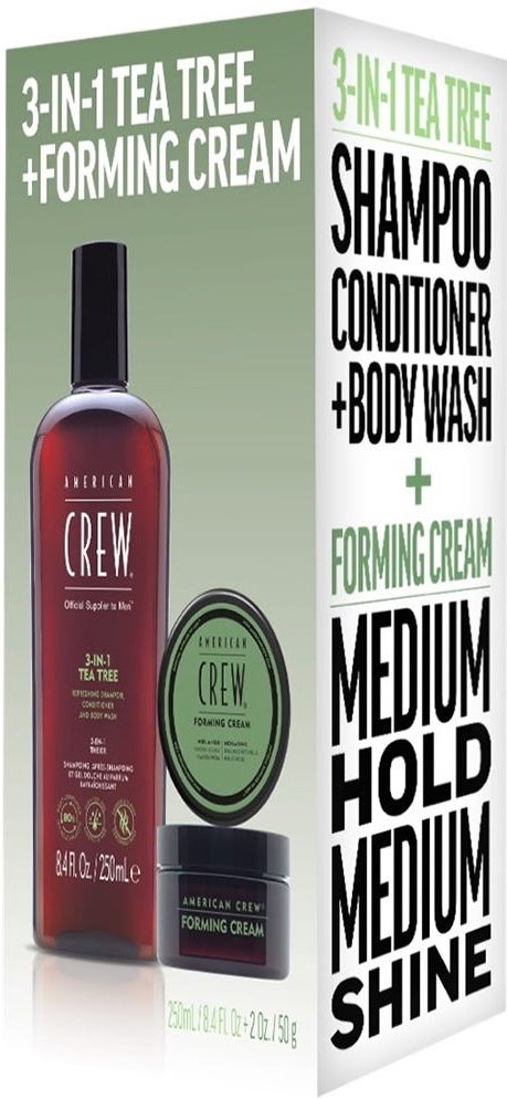 American Crew Holiday Duo Set 3-in-1 Tee Tree Shampoo + Forming Cream