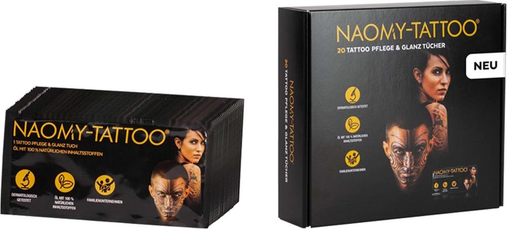 Naomy-Tattoo Glanz- und Pflegetücher 20 Stück