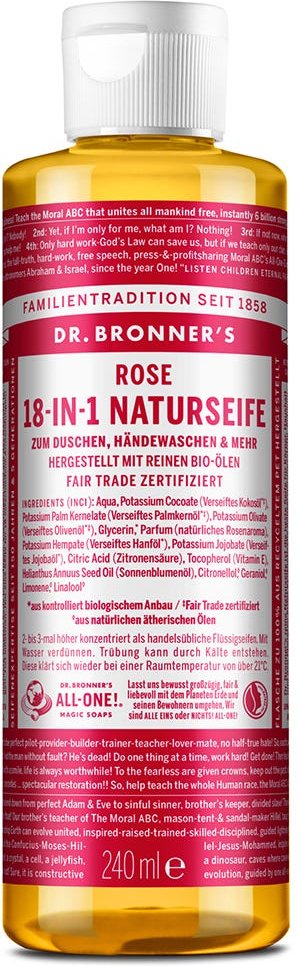 Dr. Bronner's 18-in-1 Naturseife Rose 240 ml