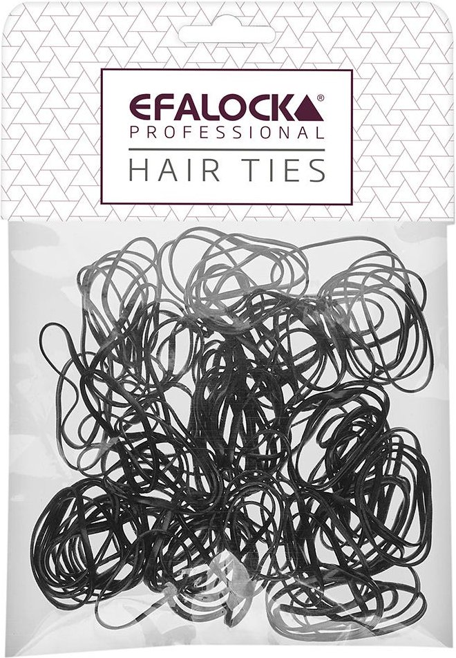 Efalock Rasta Haargummi dünn/klein schwarz 100 Stück