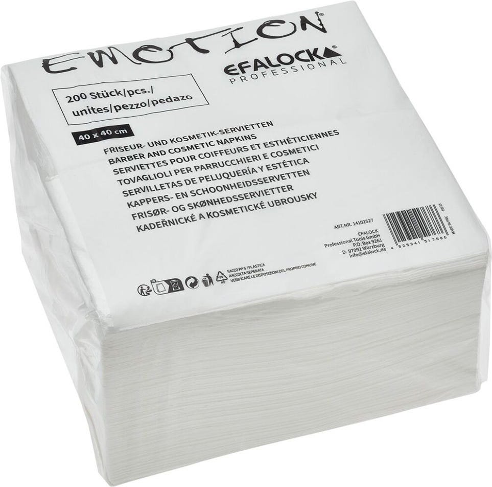Efalock Emotion Servietten 200er 40x40cm weiss