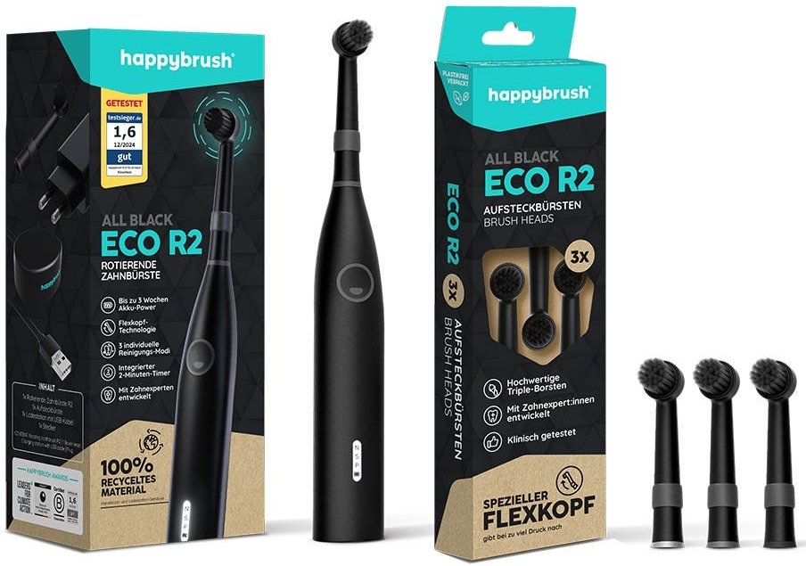 Happybrush ECO R2 All Black Bundle