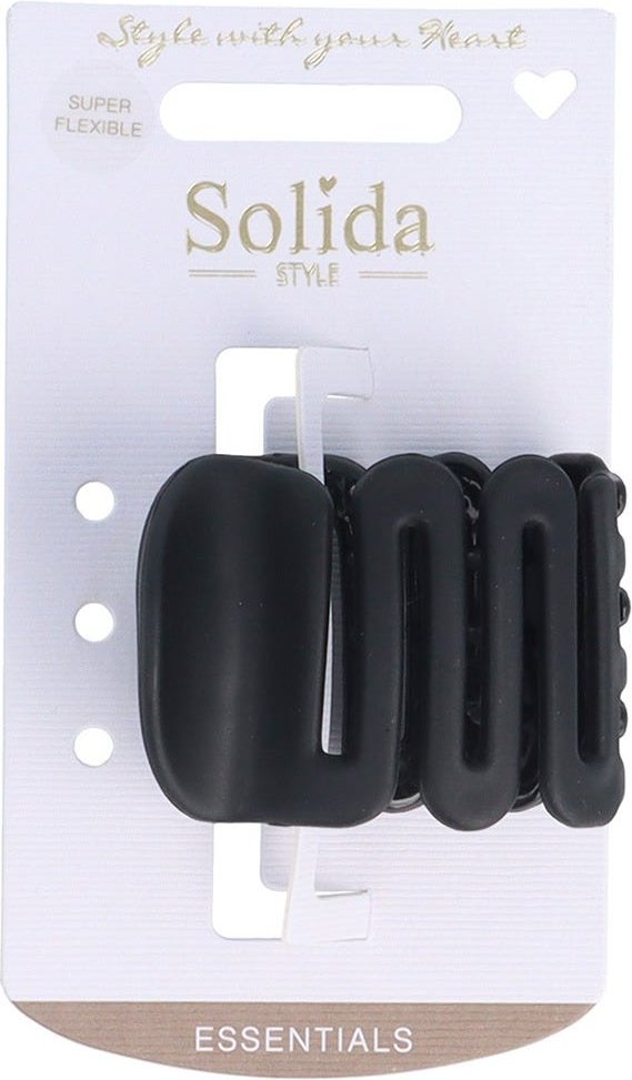 Solida Haarklammer schwarz super flexible medio