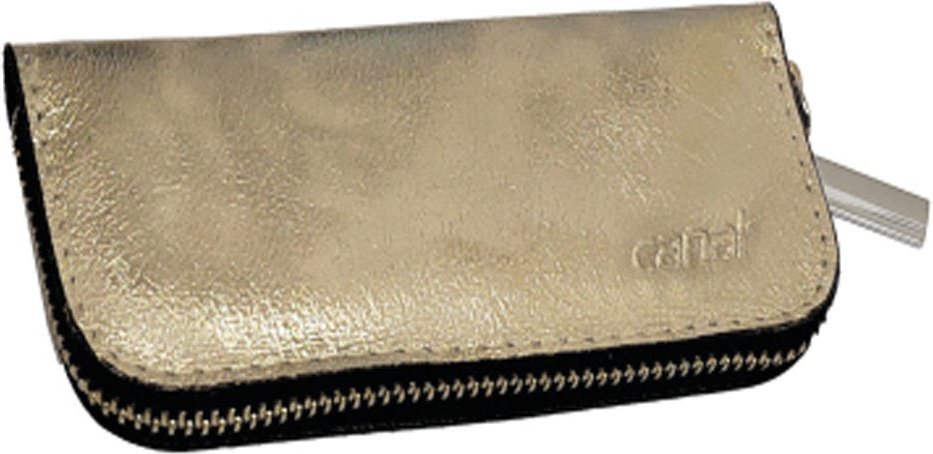 Canal Reißverschluss-Etui Leder unbestückt Gold