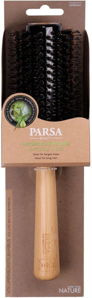 PARSA Beauty Profi FSC Holz Haarbürste Rundfön mit Mischborsten 33 cm