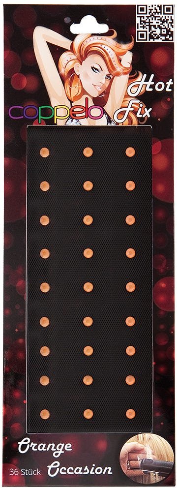 coppelo Hot Fix Haarschmuck Orange Occasion