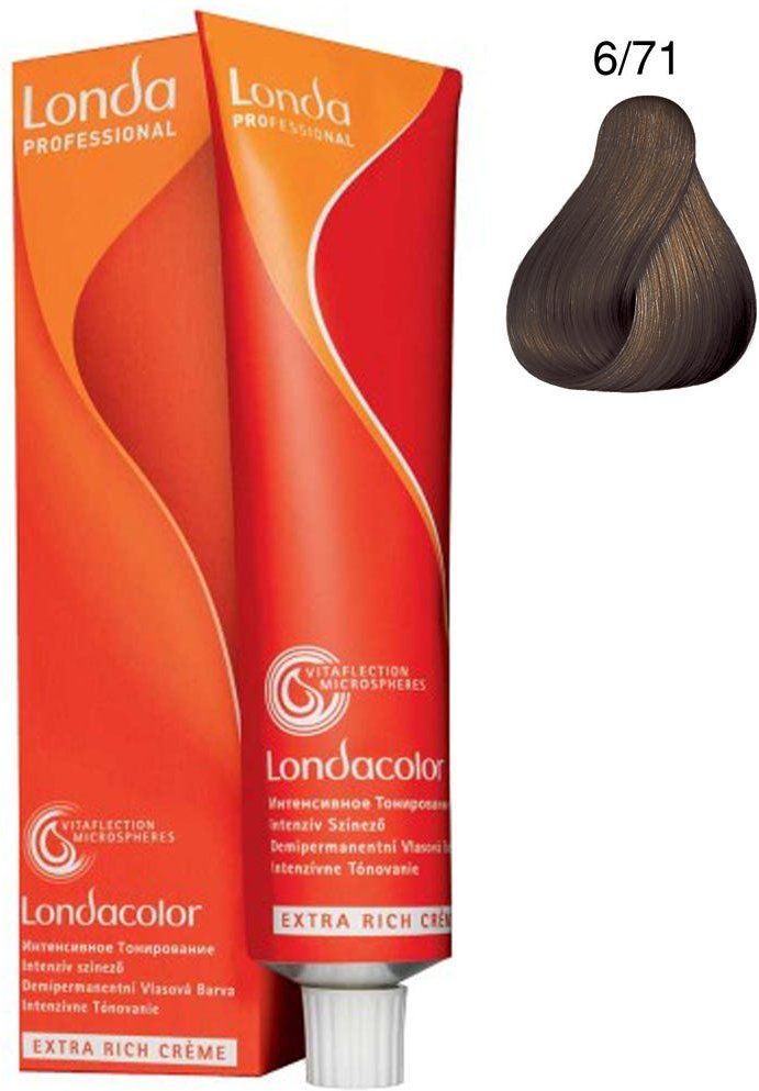 Londa Demi-Permanent Color Creme 6/71 Dunkelblond Braun-Asch 60 ml