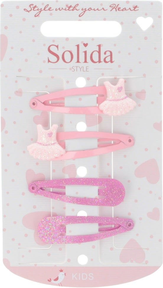 Solida Haarclip uni/Balettrock 4 Stück