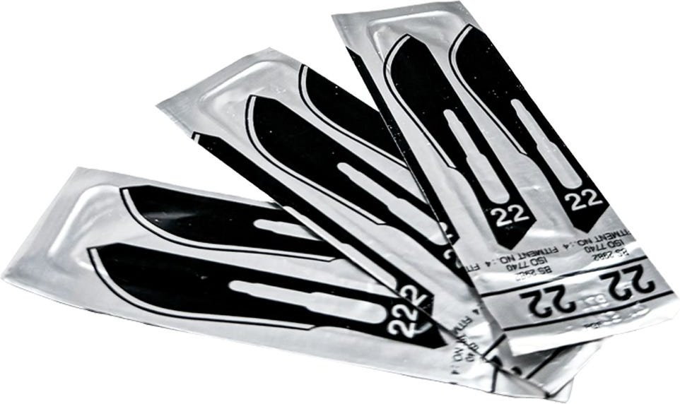 Monteil Paris Skalpell-Klingen Karbonstahl 10er Set