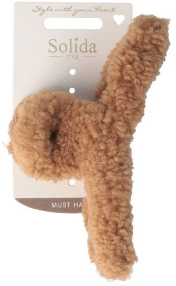 Solida Haarklammer Loop Form Teddy braun