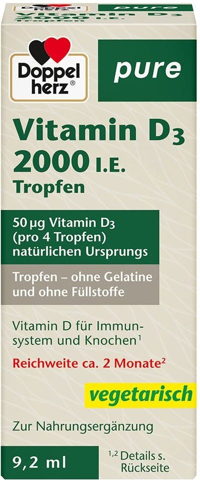 Doppelherz pure Vitamin D 2000 I.E. Tropfen 9,2 ml
