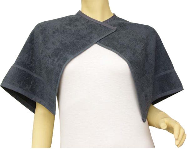 Beautytex Halsausschnitt-Handtuch Schwarz 50 x 90 cm