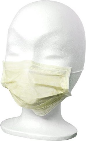 MaiMed FM Comfort OP-Maske mit Gummiband gelb