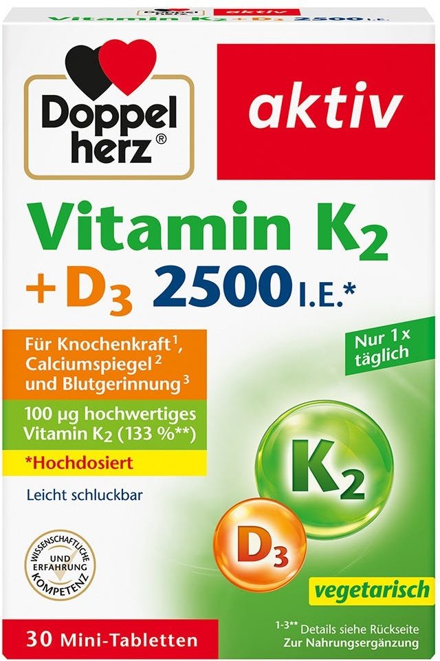 Doppelherz Vitamin K2 + D3 2500 I.E. 30 Stück