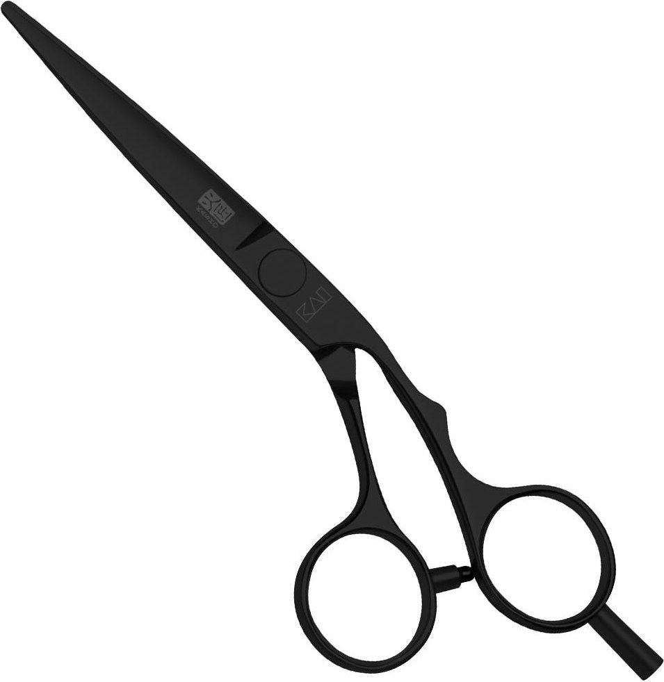 Kasho Silver Black Haarschneideschere 5,5 Zoll Offset