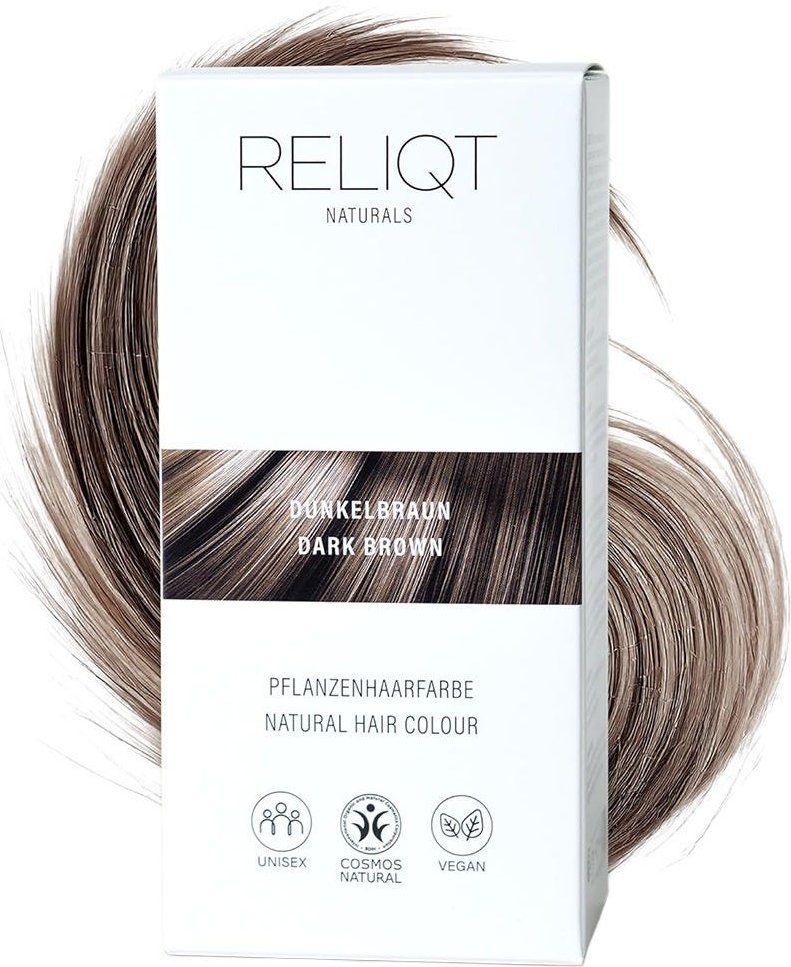 RELIQT Pflanzenhaarfarbe Dunkelbraun 100 g