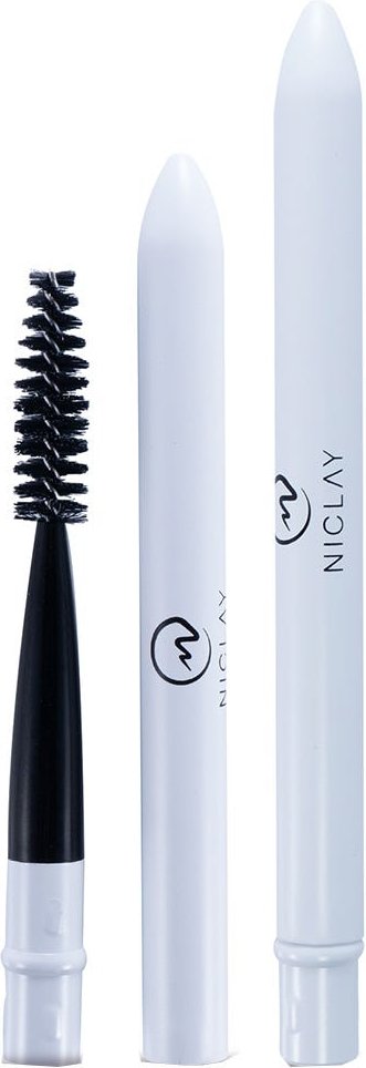 NICLAY Mascarabürste mit Deckel weiß