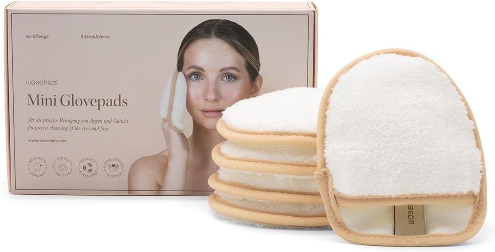 Thumbnail - Waschies Mini Glove Pads Beige 5er- Set