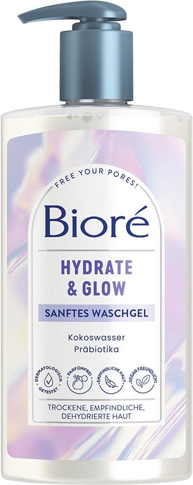 BIORÉ Hydrate & Glow Sanftes Waschgel 200 ml