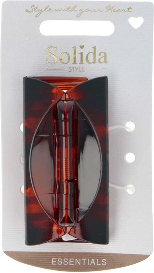 Solida Wasserwellklammer flach klein Havanna