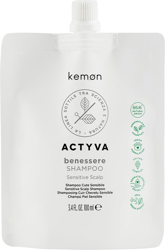 kemon Actyva Benessere Shampoo Pouch Bag 100 ml