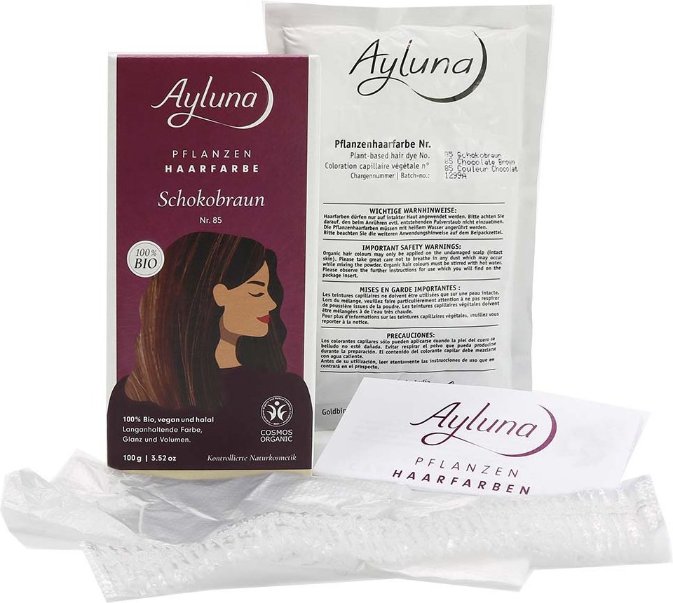 Ayluna Pflanzenhaarfarbe Schokobraun 100 g