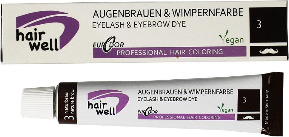 Hairwell Augenbrauen- und Wimpernfarbe Nr. 3 Braun 20 ml